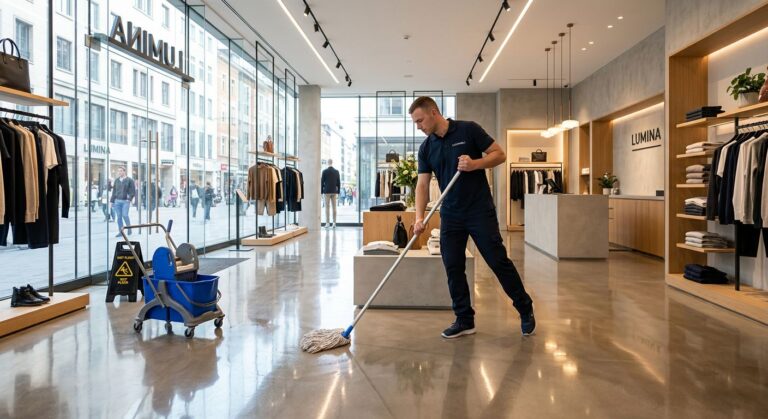 Limpieza profesional de local comercial en Sevilla